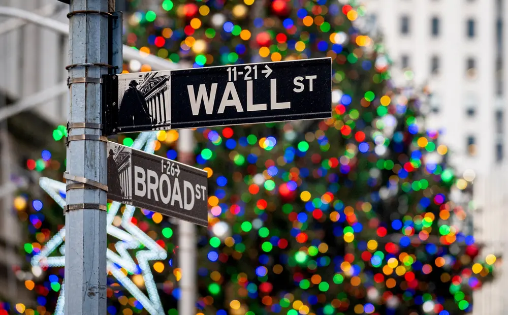 A street sign on the corner of wall st.