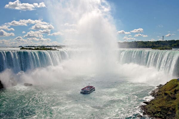 Boat tour at Niagara Falls.