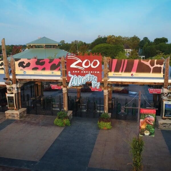 Columbus Zoo and Zoombezi Bay entrance.